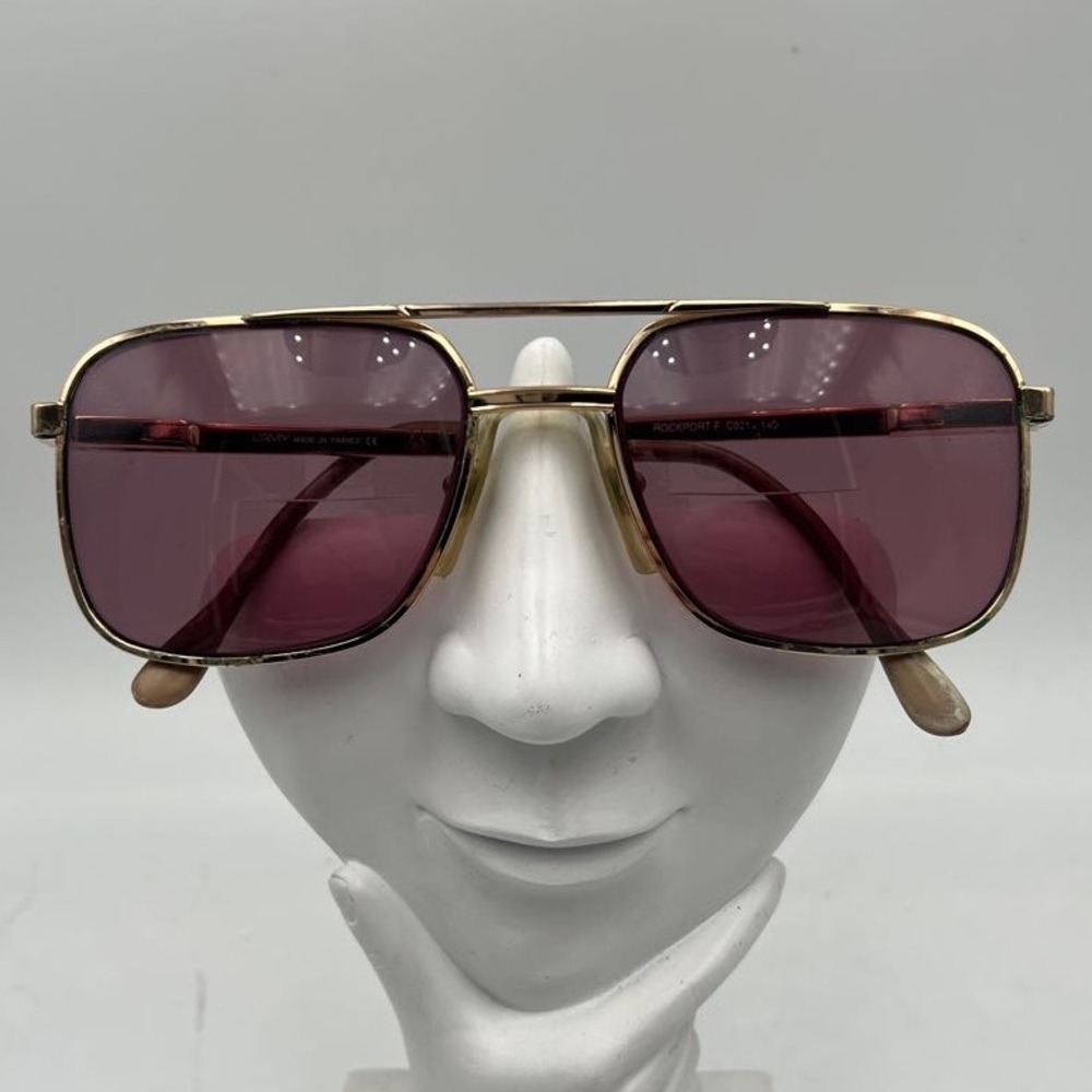 Vintage L’AMY Gold Pilot Sunglasses Frames Rockport F